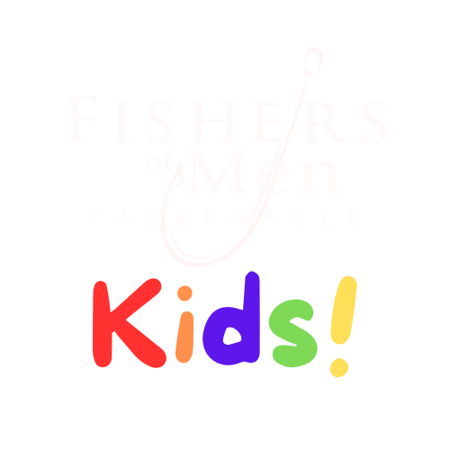 All white FOMT Kids logo